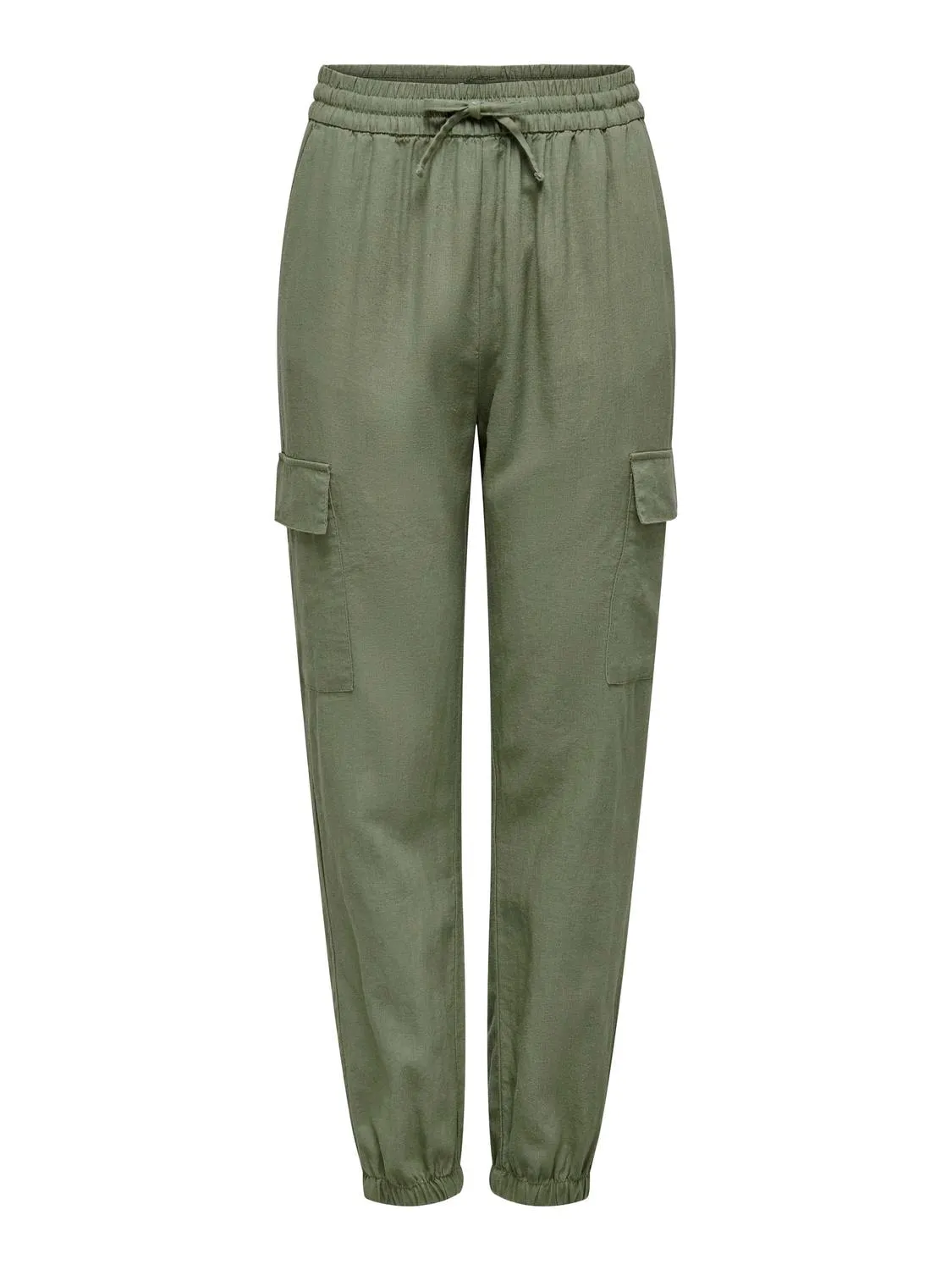 15310987 ONLcaro Linen Pull up Cargo trousers