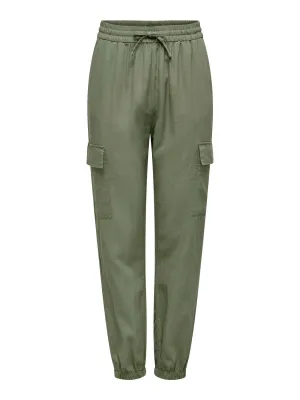 15310987 ONLcaro Linen Pull up Cargo trousers