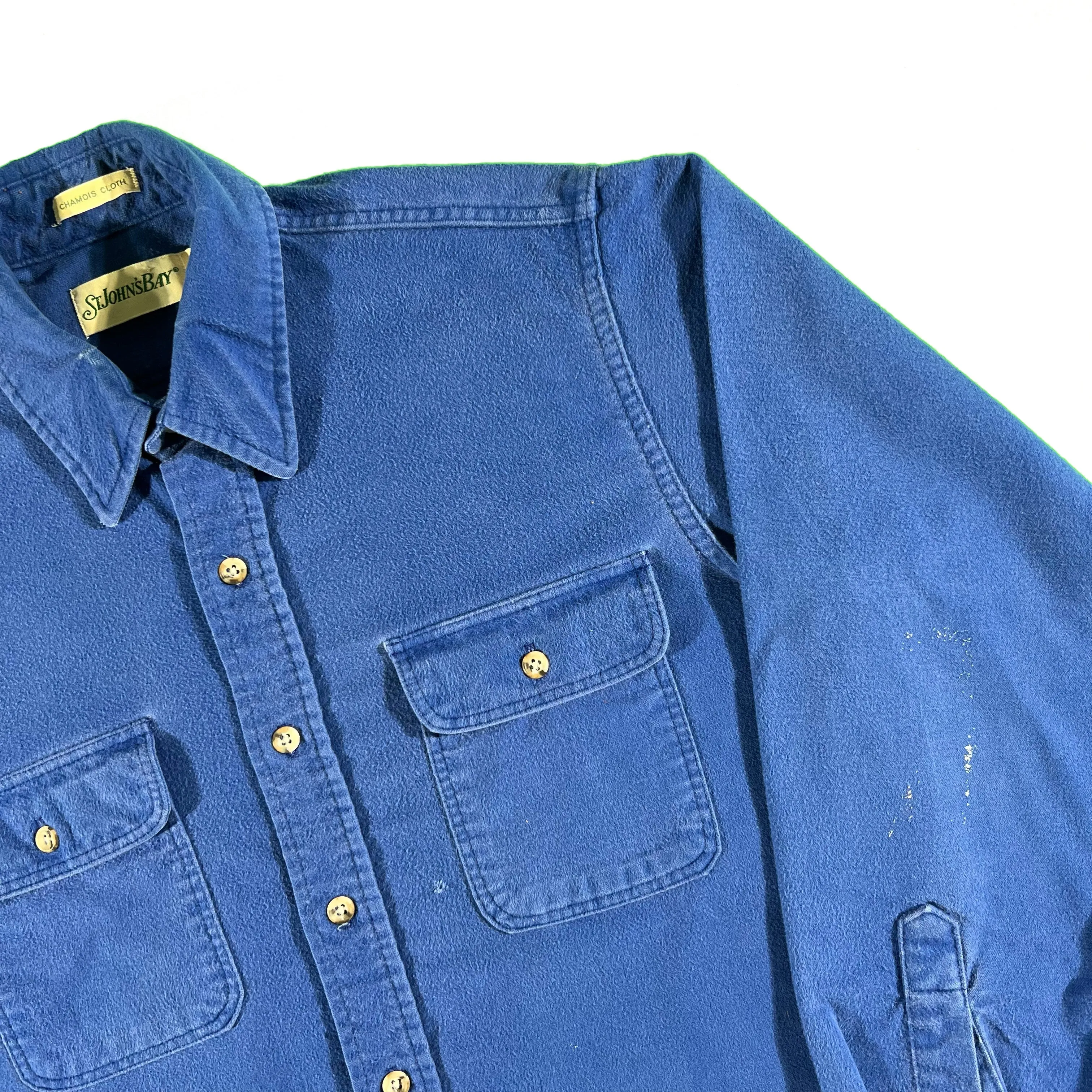 90s St. Johns Blueberry Chamois Shirt- M