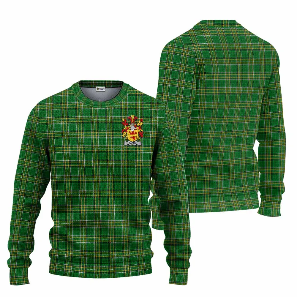 Barby Irish Clan Tartan Knitted Sweater with Coat of Arms