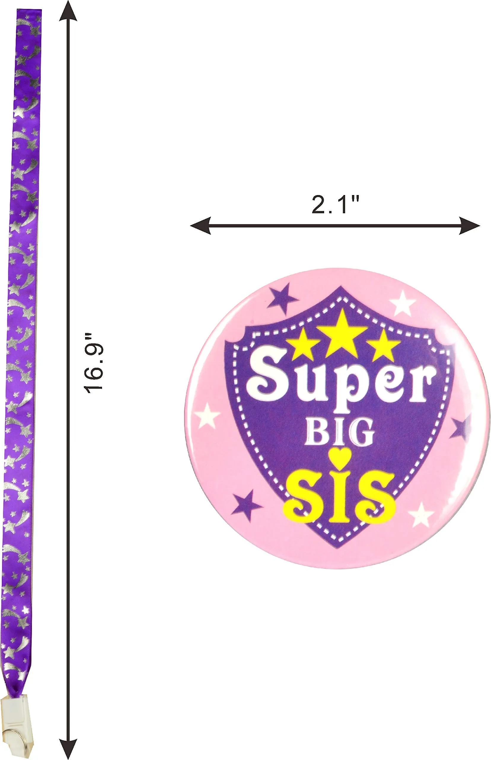 Big Sister Superhero Cape, Sister Gift Superhero Mask, Capes and Lanyard with Badge, Gifts