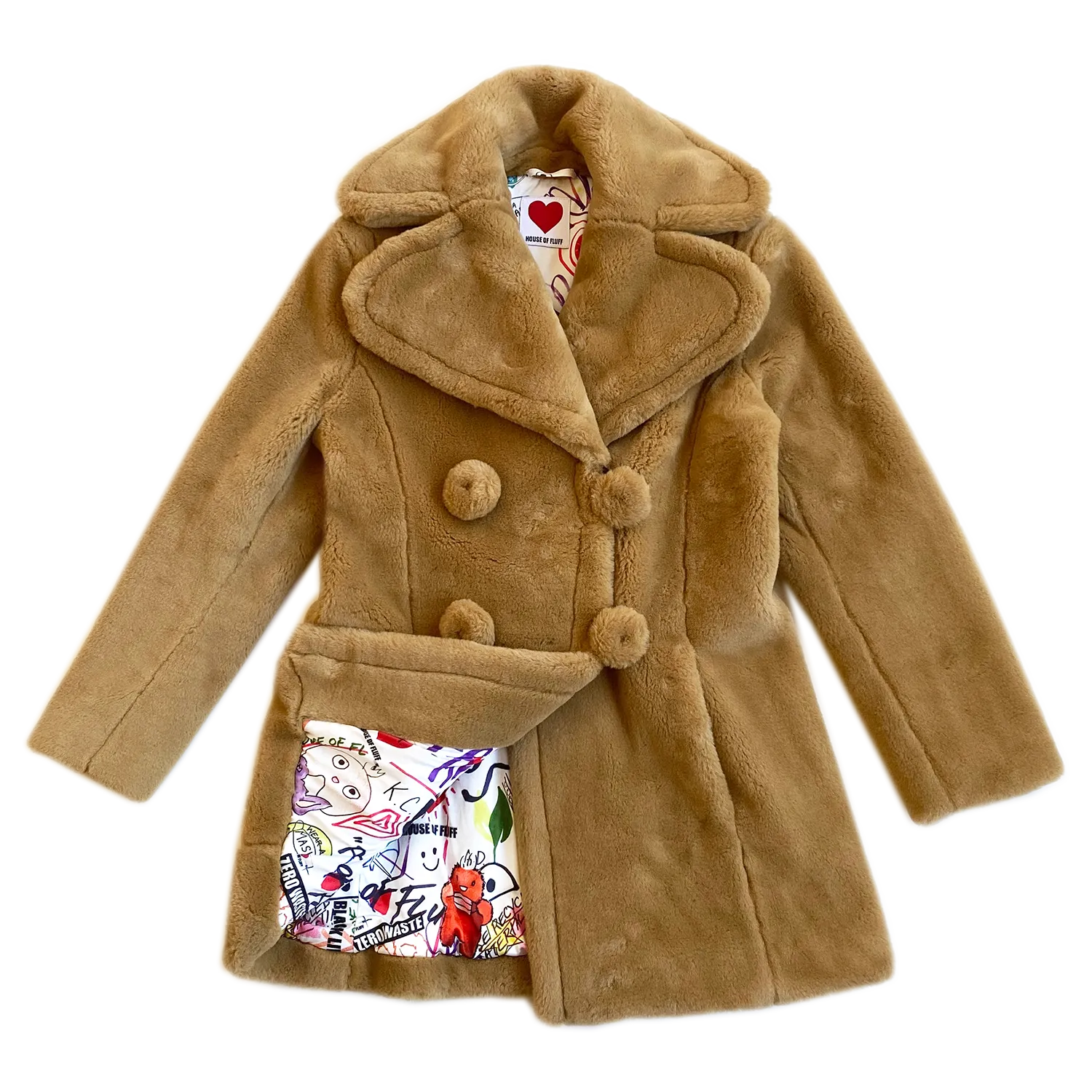 BIOFUR™ "Vintage" Peacoat - Camel