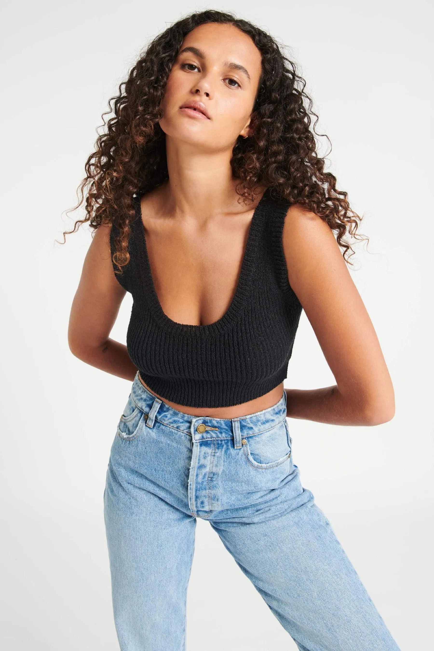 Black Crop Camisole