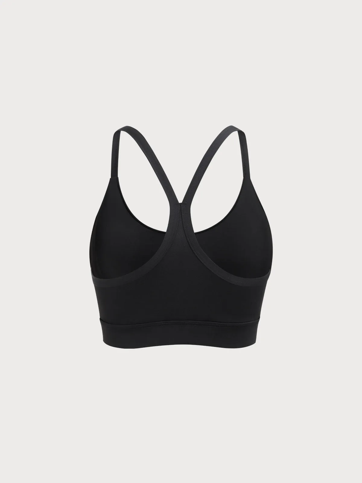 Black X Cross Sports Bra--Medium Support