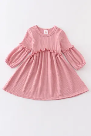 Blush ruffle girl dress