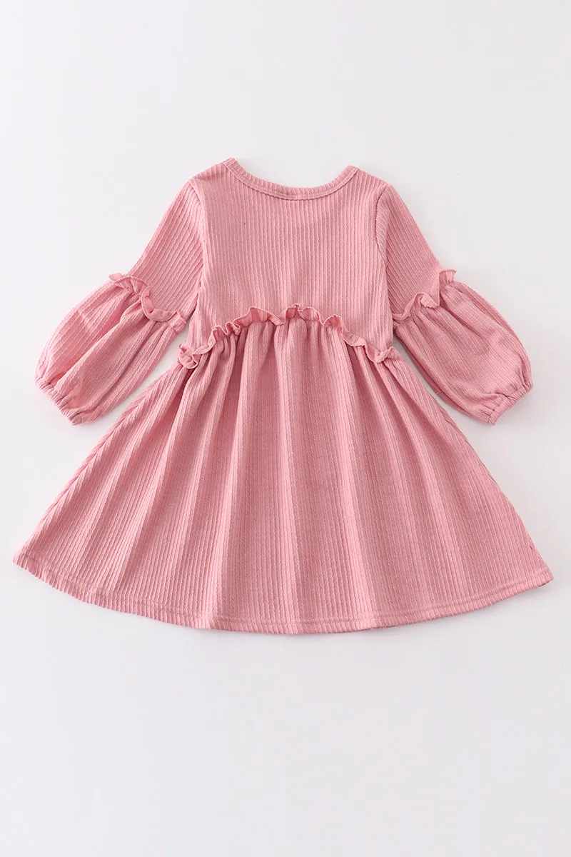 Blush ruffle girl dress