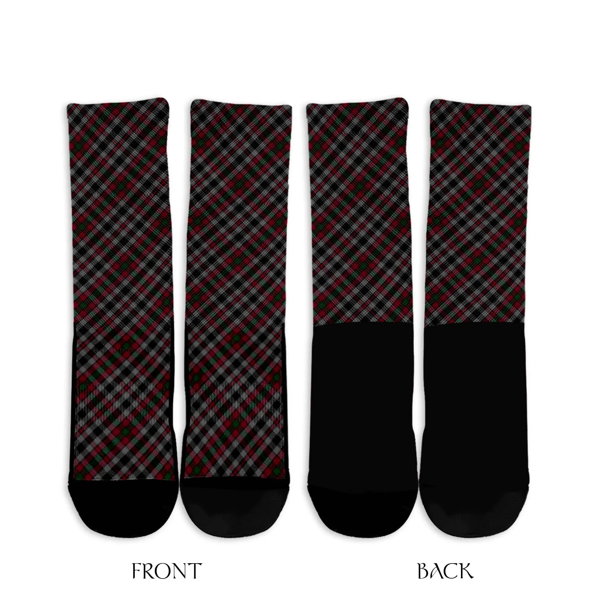 Borthwick Tartan Crew Socks Cross Tartan Style