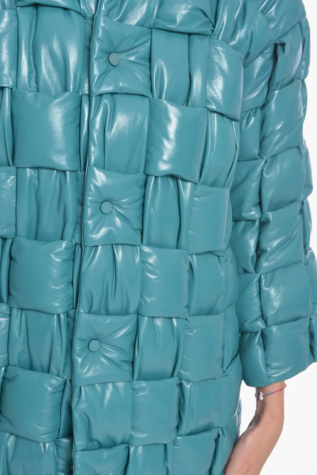 Bottega Veneta Quilted Intreccio leather Coat