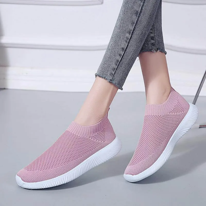 Breathable Slip on Knit Running Shoes