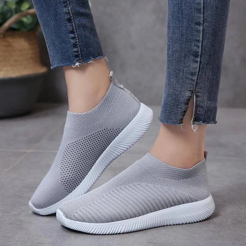 Breathable Slip on Knit Running Shoes