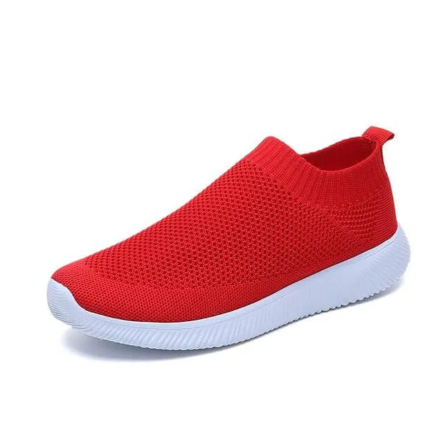 Breathable Slip on Knit Running Shoes