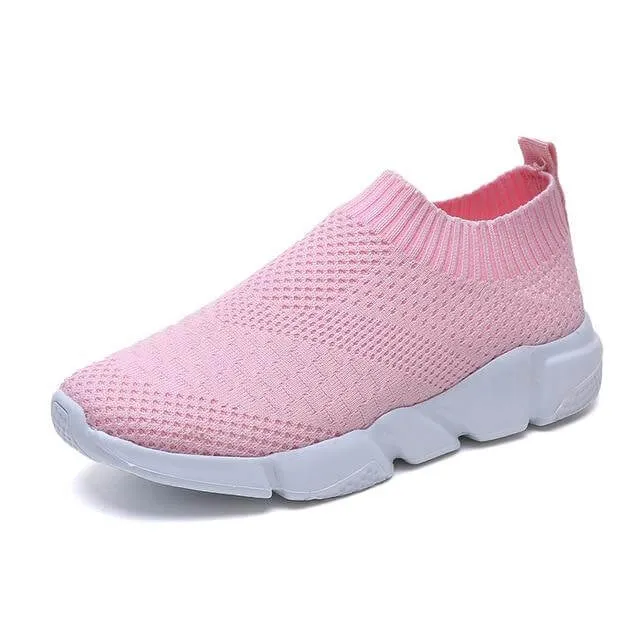 Breathable Slip on Knit Running Shoes