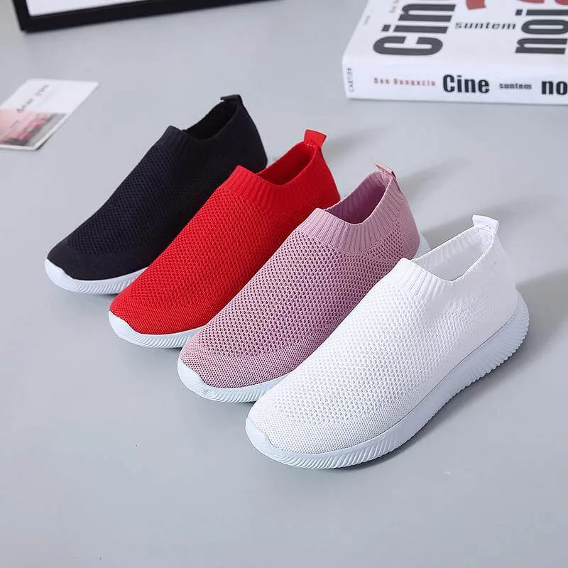 Breathable Slip on Knit Running Shoes