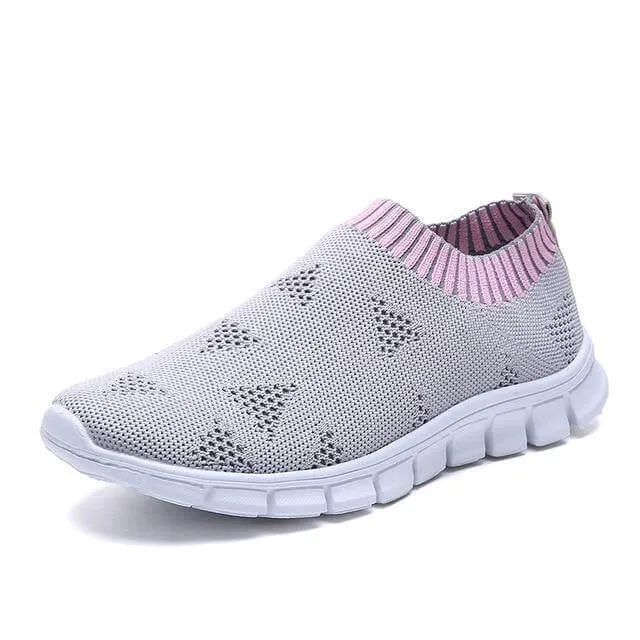 Breathable Slip on Knit Running Shoes