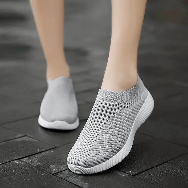 Breathable Slip on Knit Running Shoes