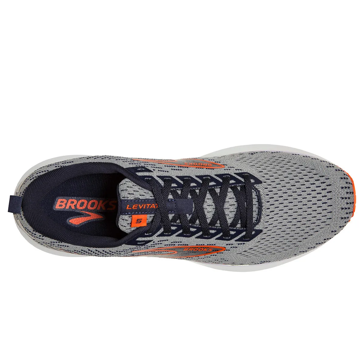 Brooks Levitate 5 Mens | Grey/peacoat/flame