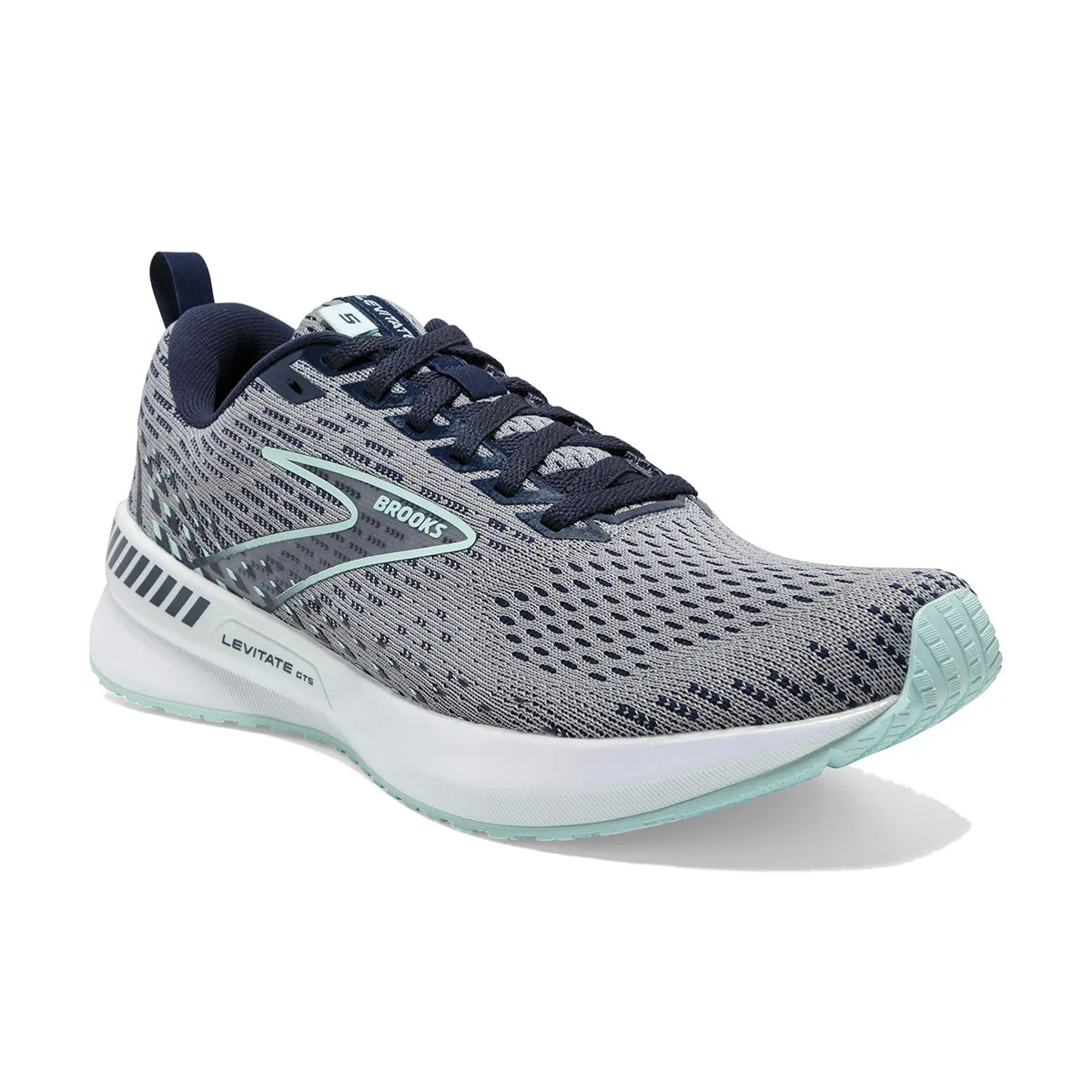 Brooks Levitate GTS 5 Womens | Grey/peacoat/blue Light