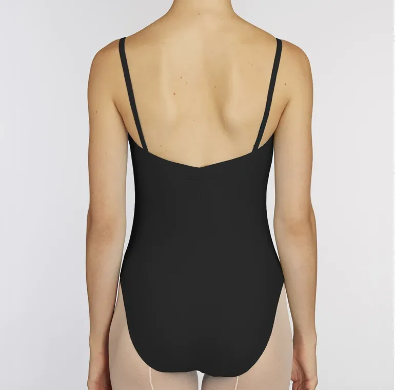 Bullet Pointe | Pinch-Front Leotard | Black