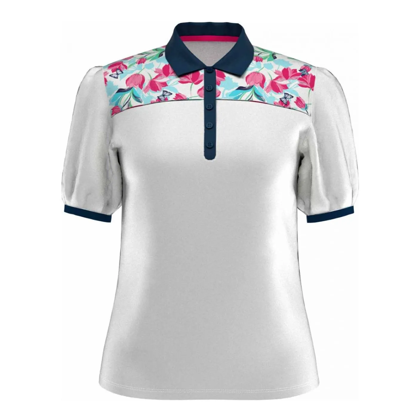 Callaway Ladies Floral Print Half Sleeve Golf Polo CGKSB042