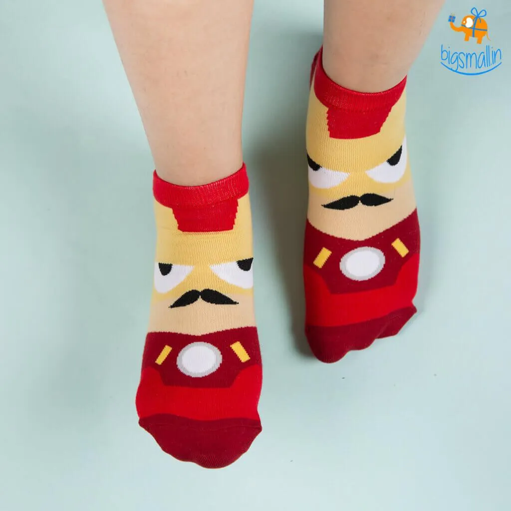 Cartoon Superhero Socks - Set of 5