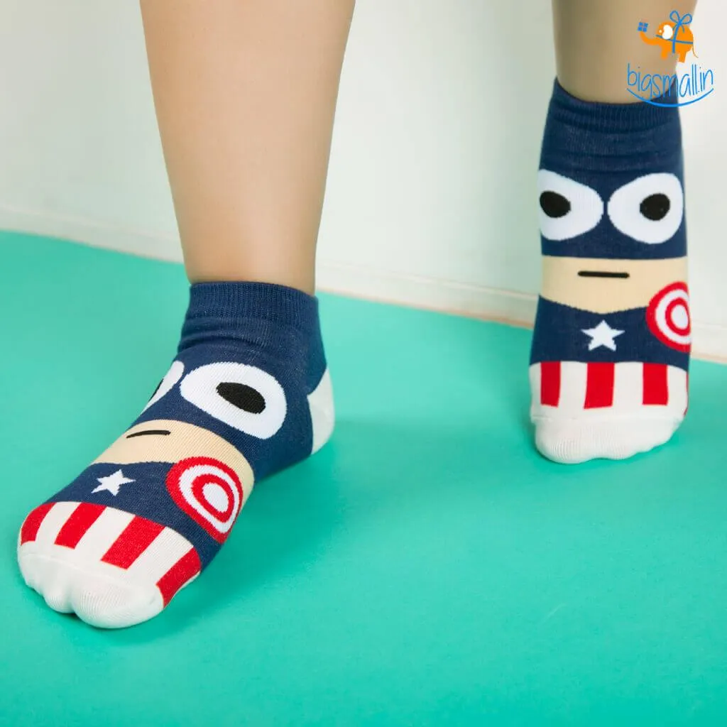 Cartoon Superhero Socks - Set of 5