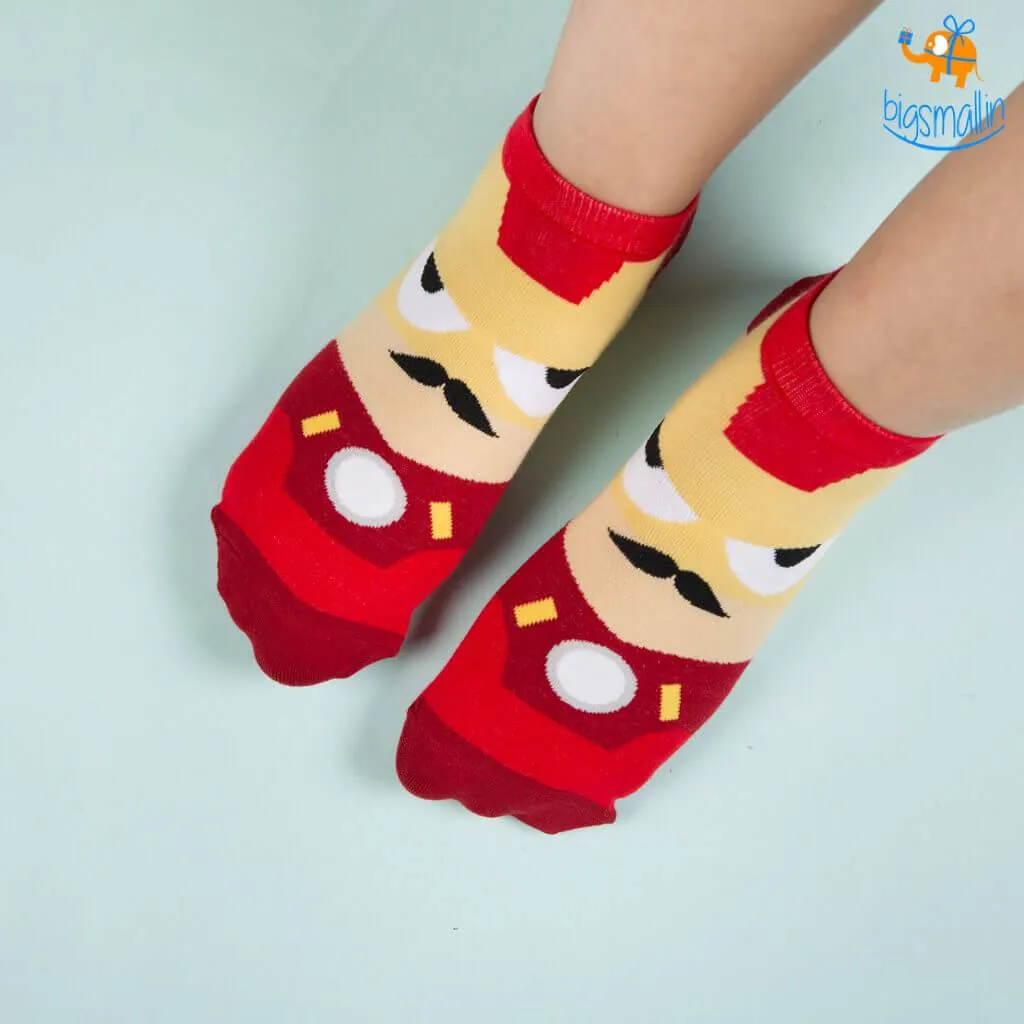 Cartoon Superhero Socks - Set of 5