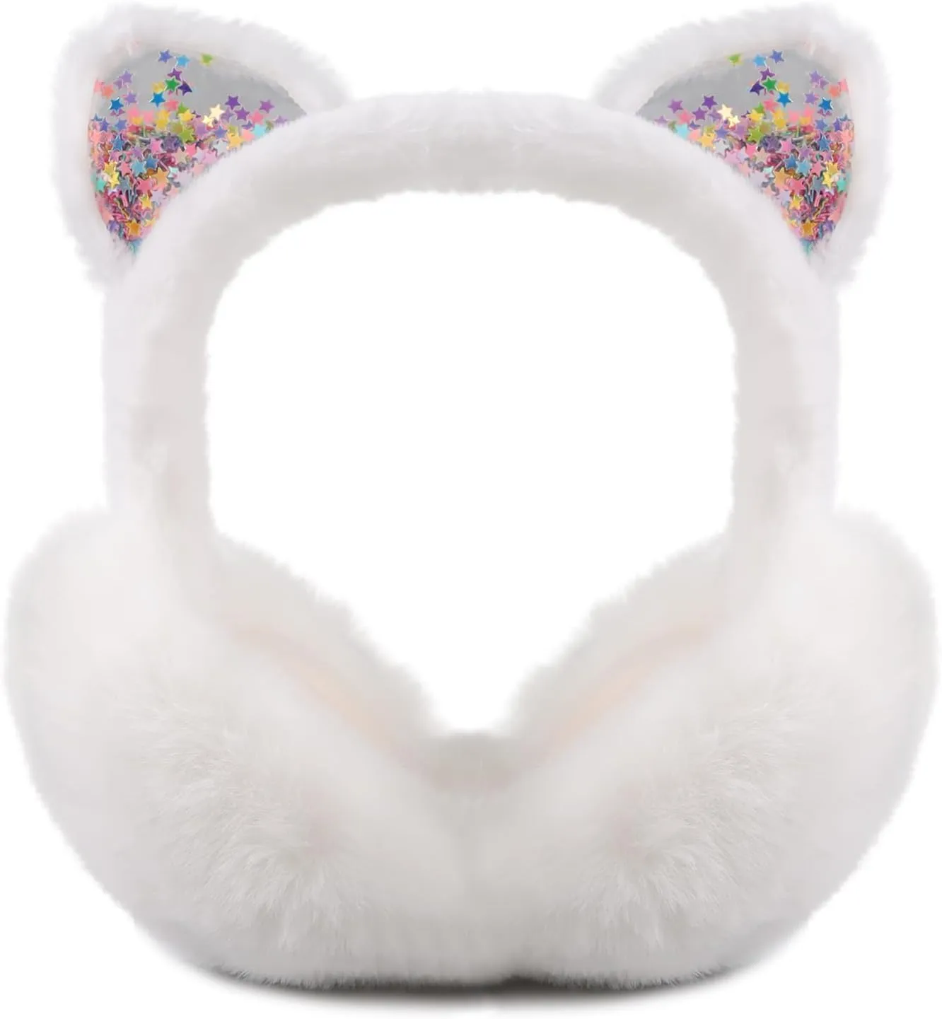 Cat Style Purple Foldable Faux Fur Winter Style Ear Muffs