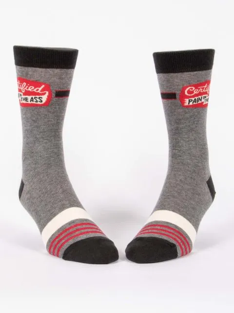 Certified Pain In The Ass Men's-Crew Socks