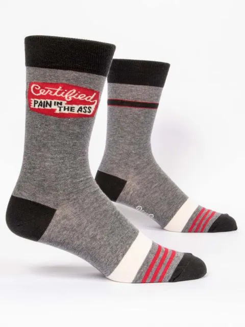 Certified Pain In The Ass Men's-Crew Socks