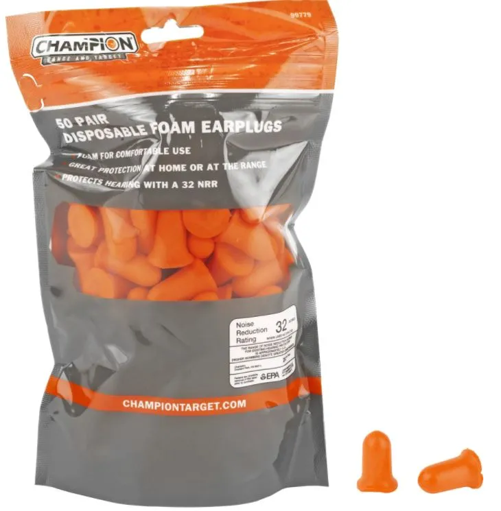 Champion Foam Earplugs 50pk