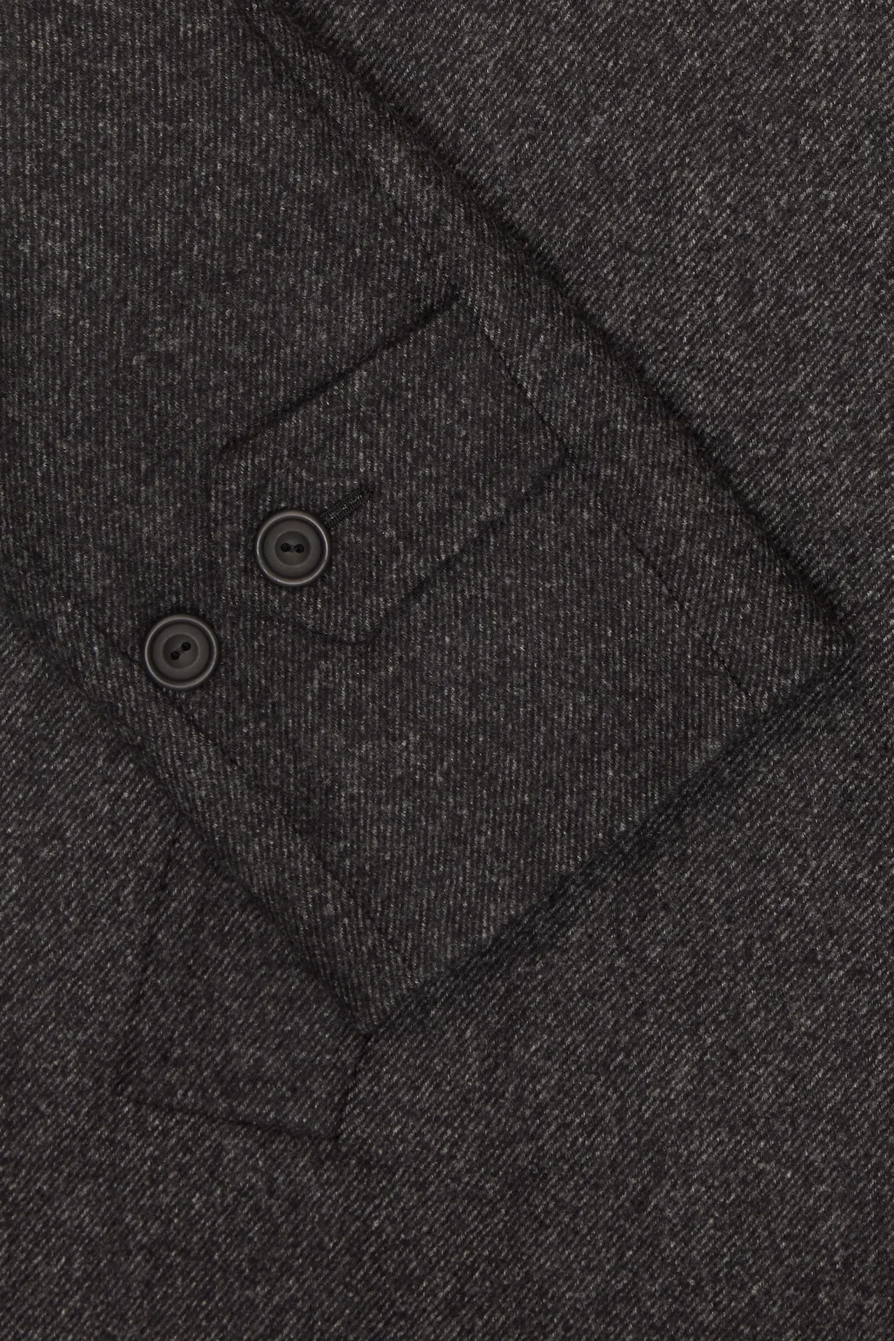 Charcoal Twill Balmacaan Overcoat