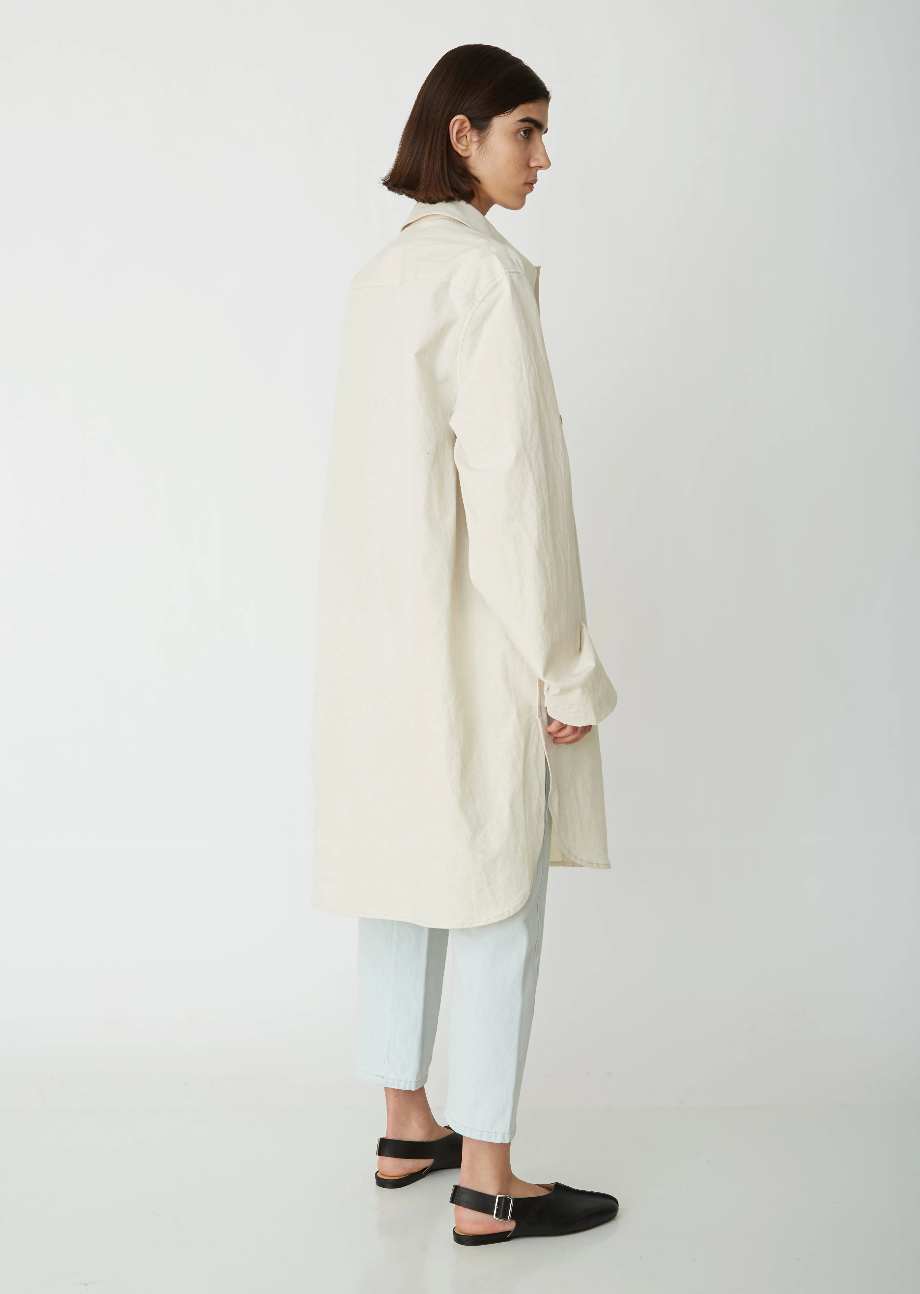 Cotton Linen Overshirt Coat