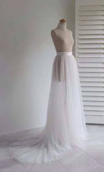 Custom Tulle Detachable Wedding Skirt All Sizes/Colors