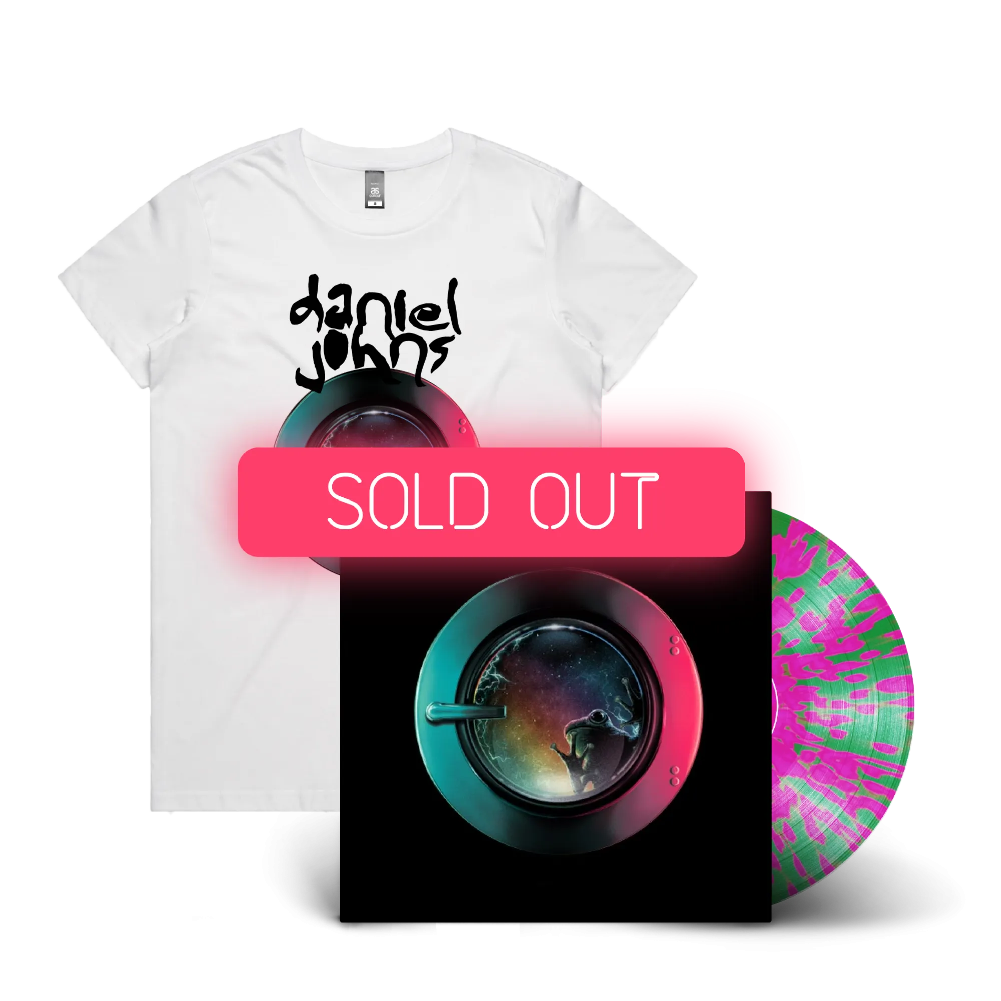 Daniel Johns / FutureNever Emerald Green w/ Pink Splatter Vinyl and Tee Bundle (Spotify Fans First Exclusive Edition) ***PRE-ORDER***