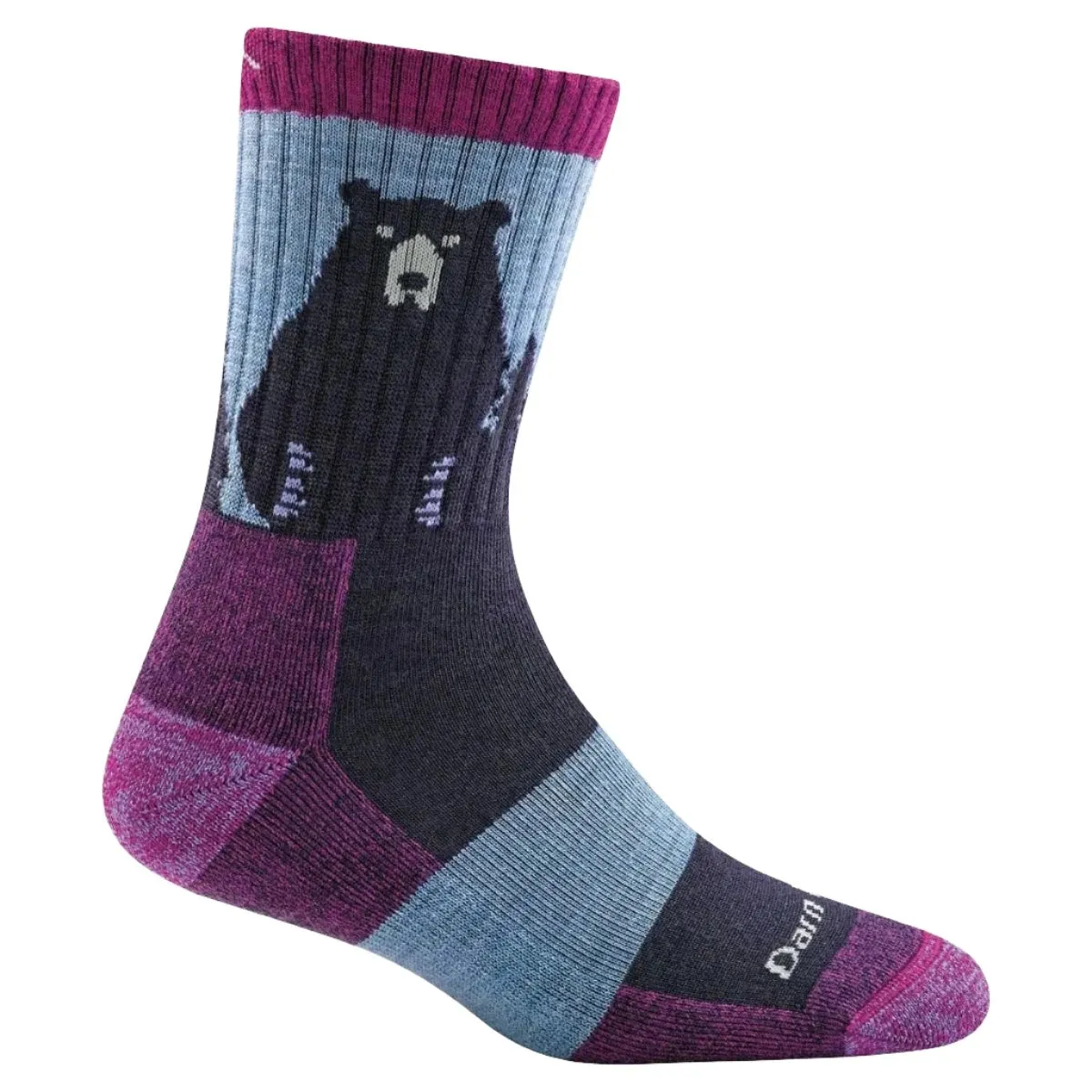 Darn Tough Vermont Hike Trek 1970 Purple Bear Socks