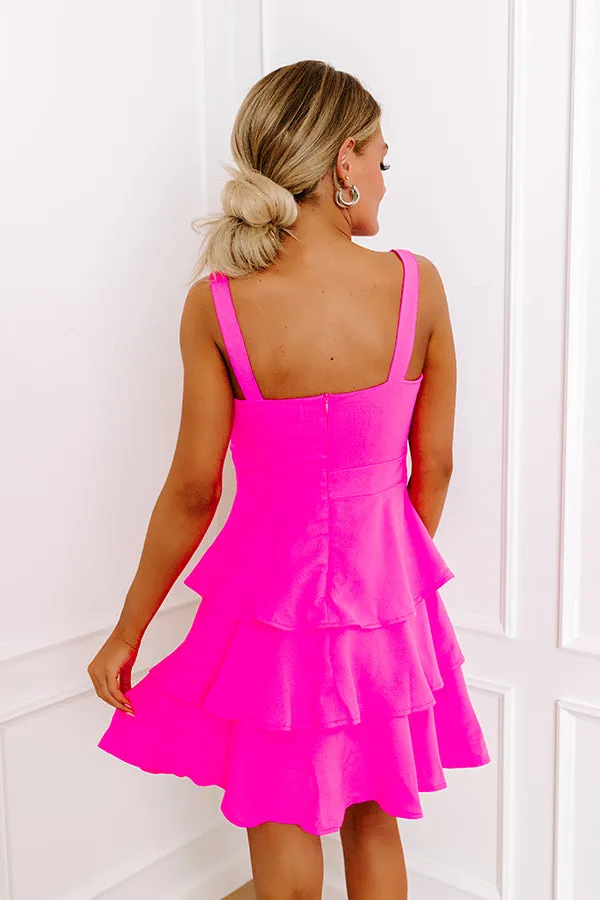 Divine Delight Mini Dress In Hot Pink