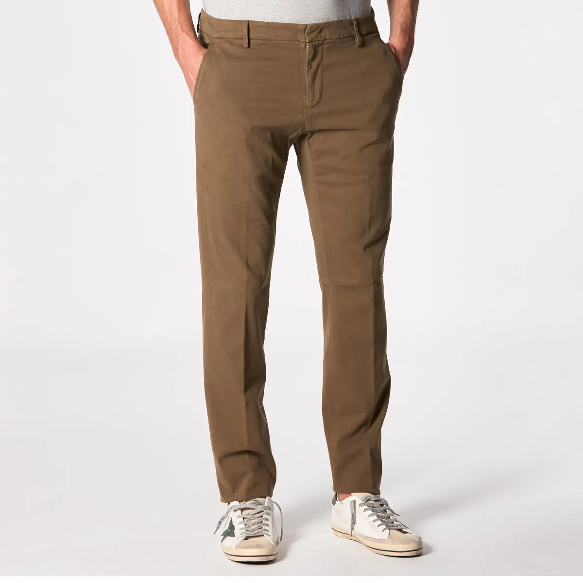 DONDUP TROUSERS UP166 RSE032 PTD 037 BROWN