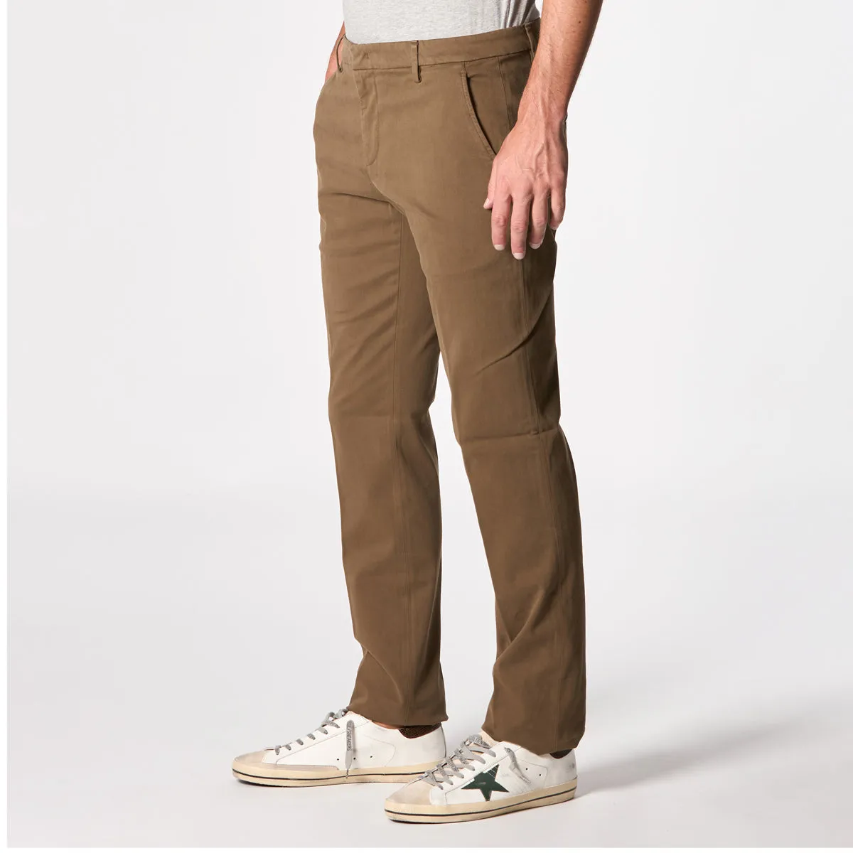 DONDUP TROUSERS UP166 RSE032 PTD 037 BROWN