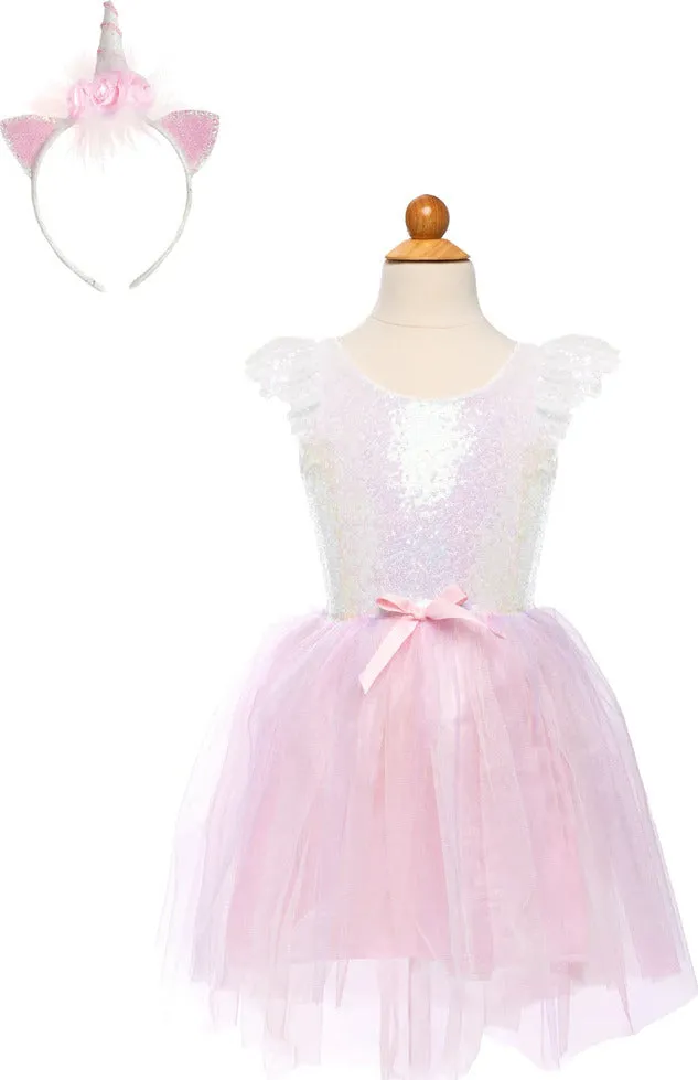 Dreamy Unicorn Dress Pink Size 3-4