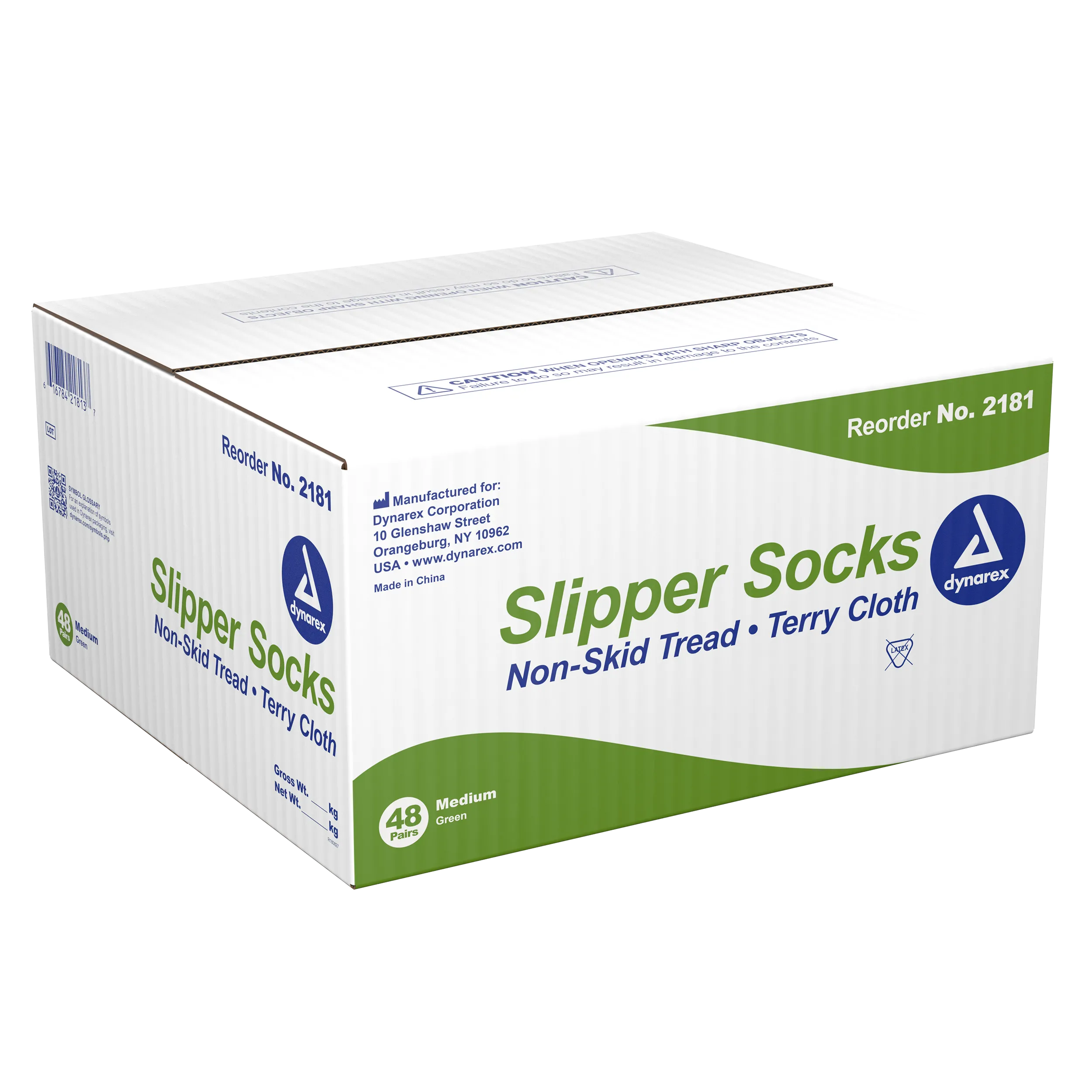 Dynarex - Single-Sided Slipper Socks, 48/case