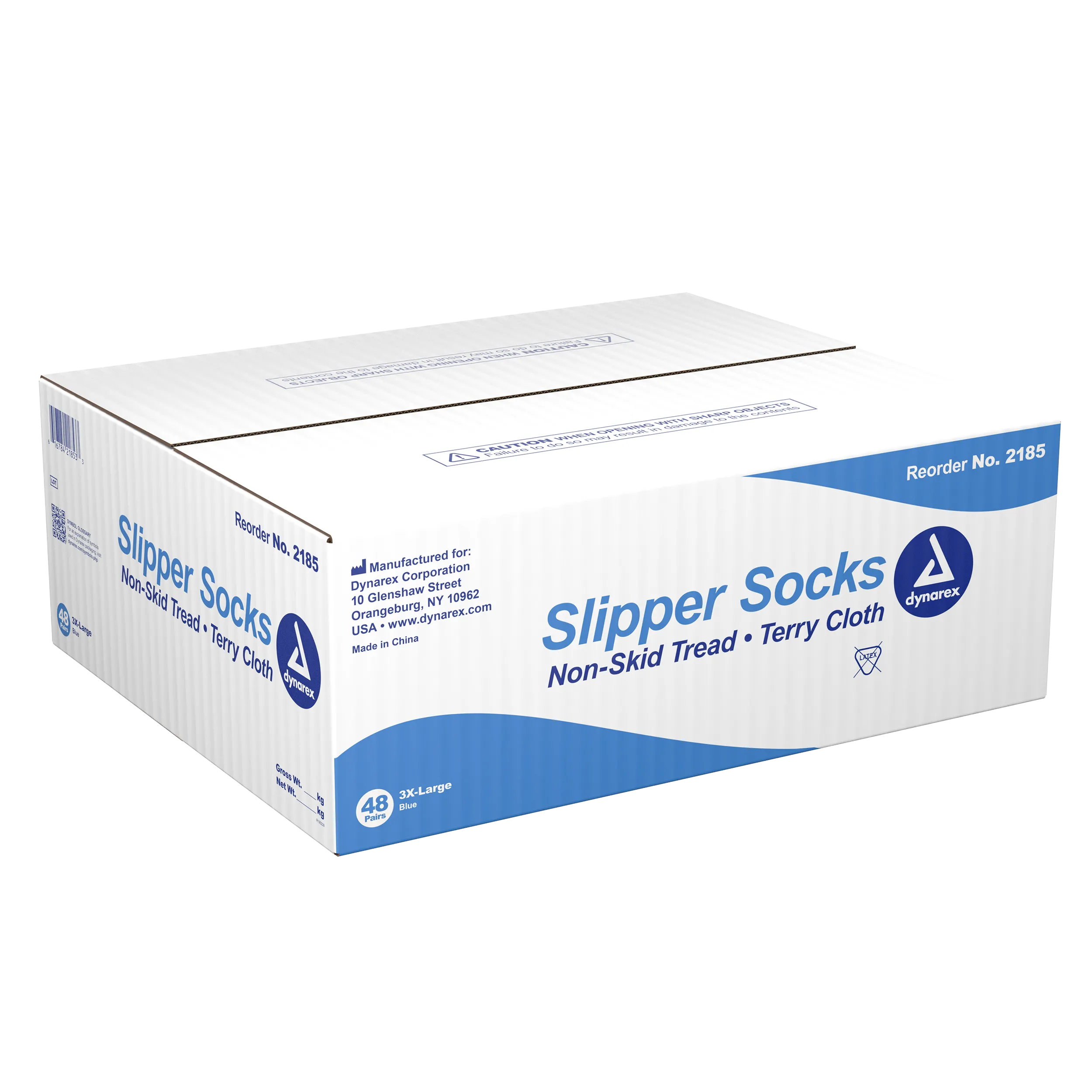 Dynarex - Single-Sided Slipper Socks, 48/case