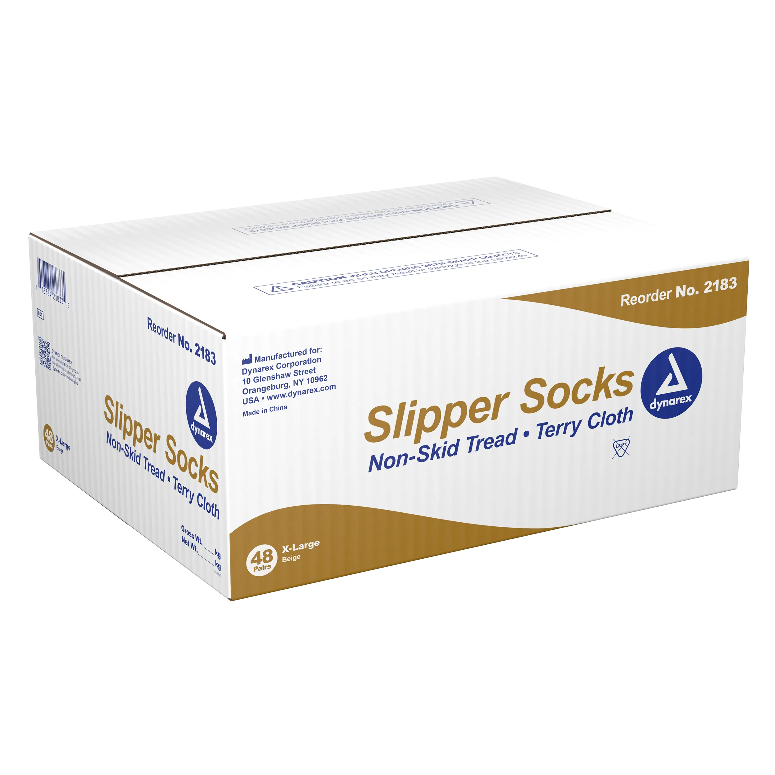 Dynarex - Single-Sided Slipper Socks, 48/case