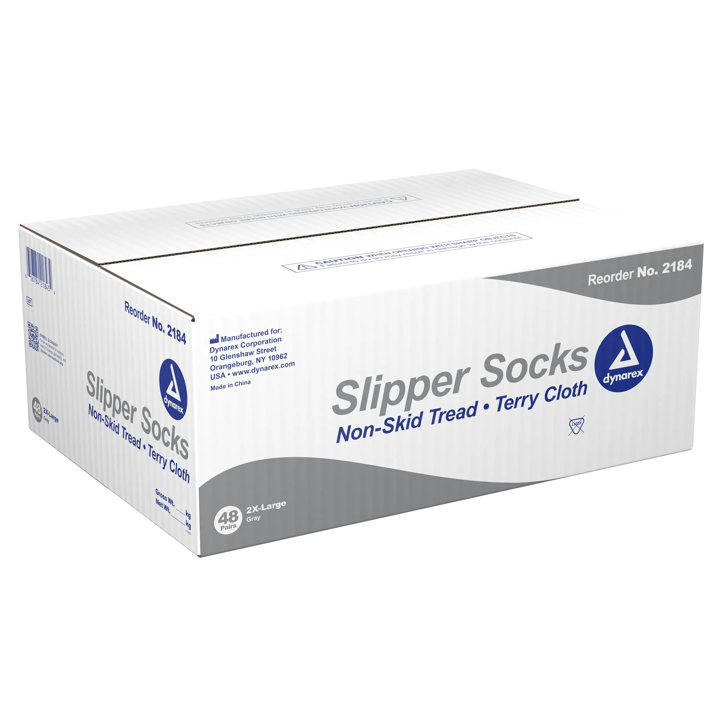 Dynarex - Single-Sided Slipper Socks, 48/case