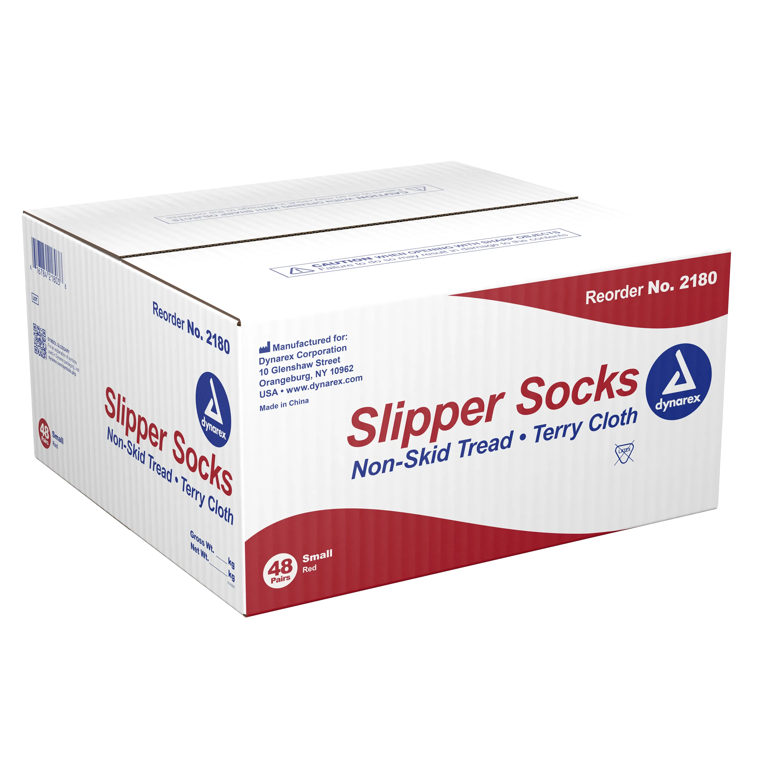 Dynarex - Single-Sided Slipper Socks, 48/case