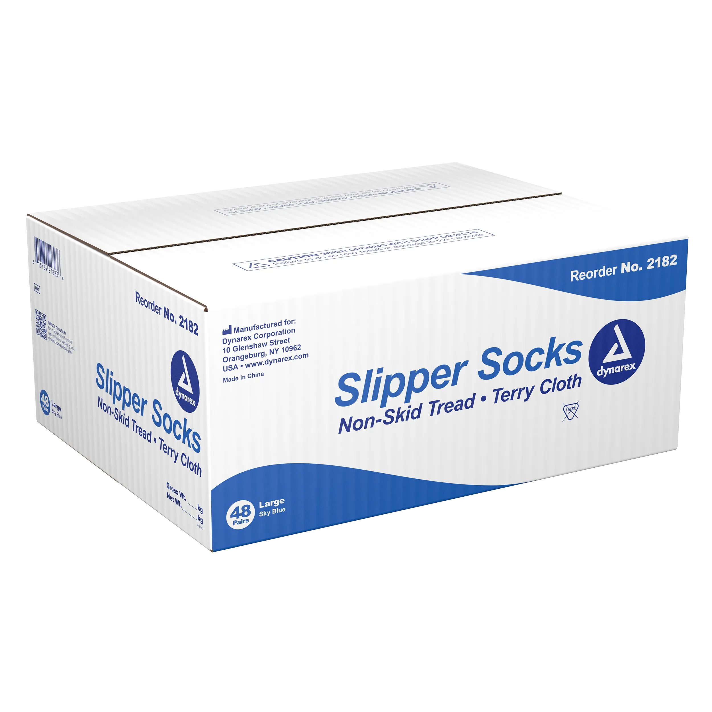 Dynarex - Single-Sided Slipper Socks, 48/case