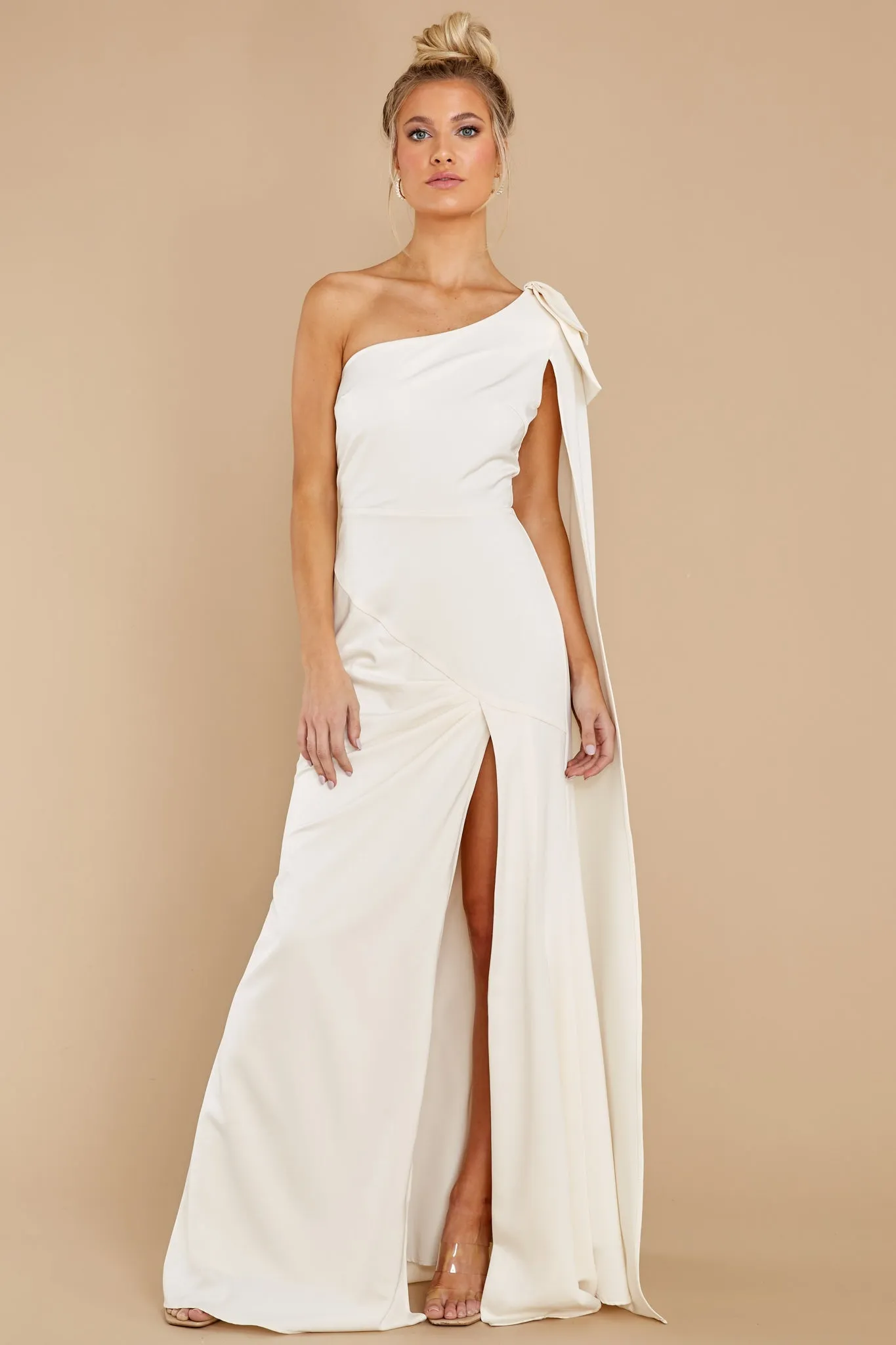 Elegance And Grace Ivory Maxi Dress