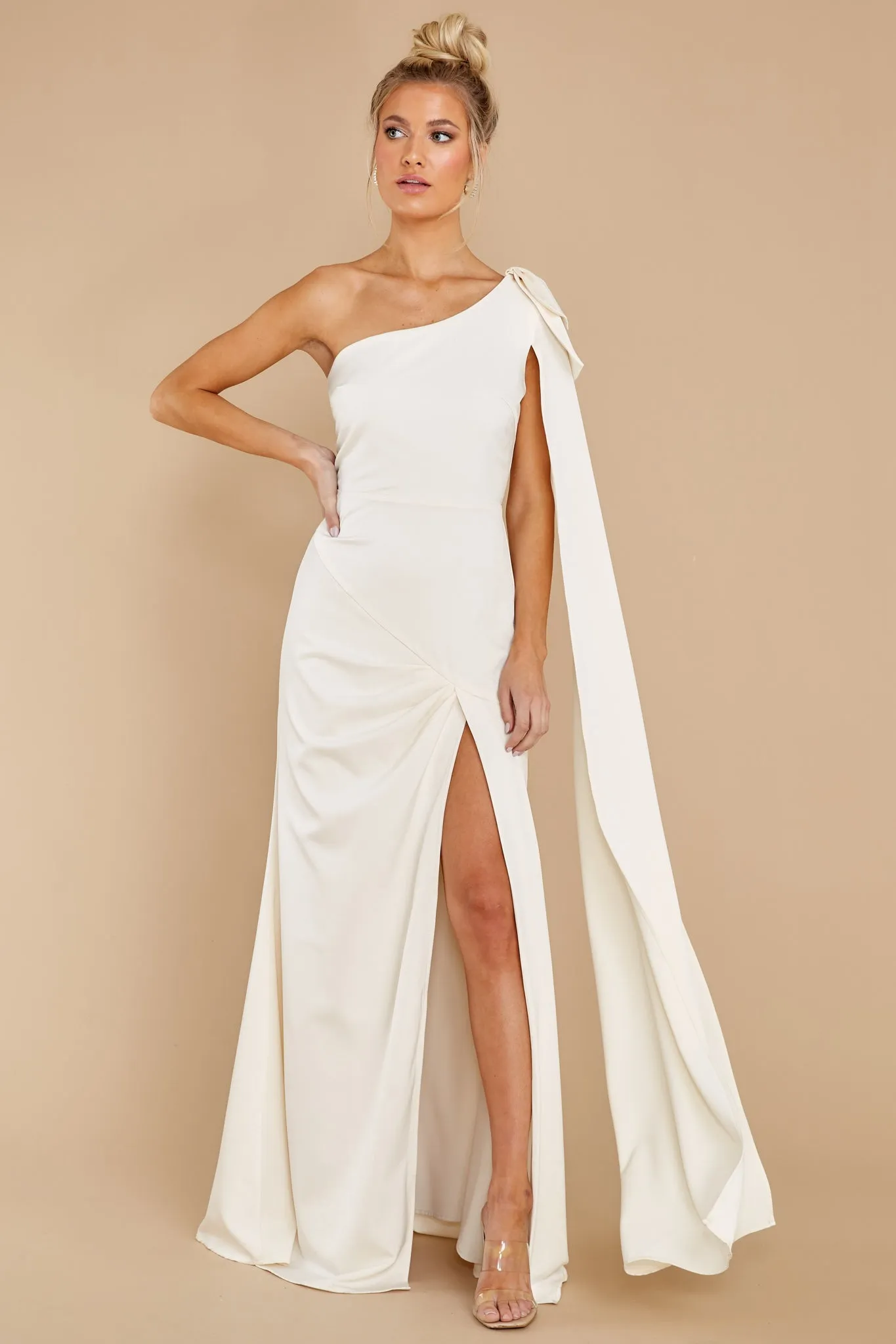 Elegance And Grace Ivory Maxi Dress