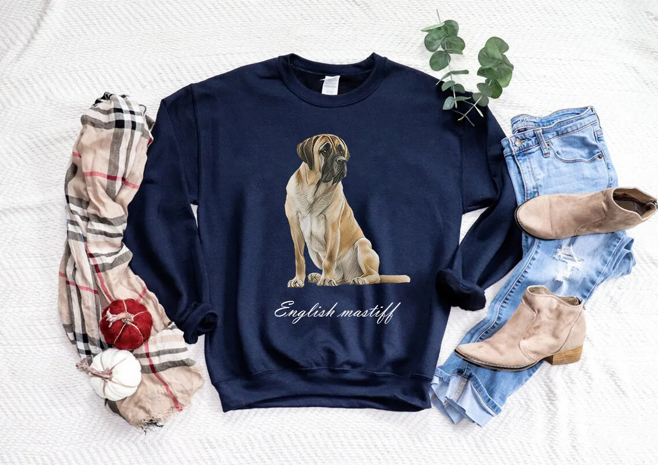 English Mastiff Sweatshirt, Mastiff shirt, big dog shirt, big dog mom shirt, mastiff mom shirt, mastiff dad shirt, english mastiff shirt