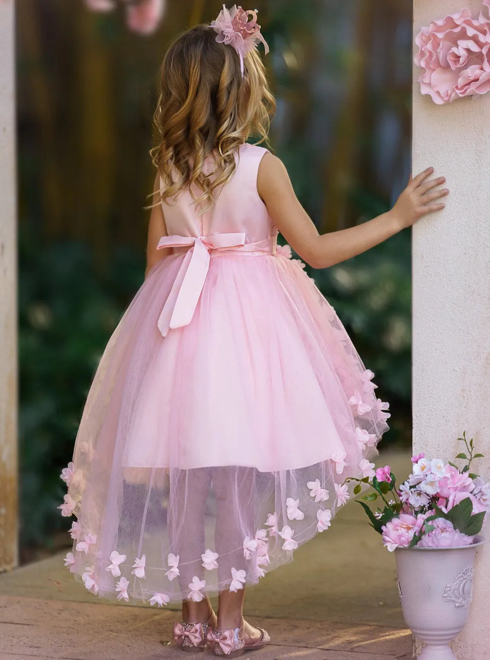 Fabulously Pink and Pretty Layered Hi-Lo Dress