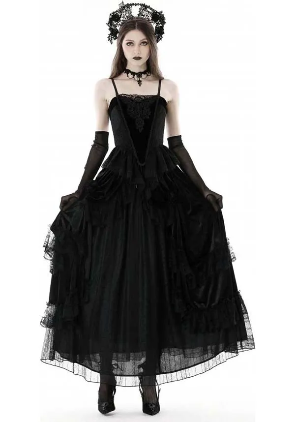 Gothic Court | MAXI VELVET SKIRT